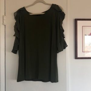 Worthington Cold Shoulder Blouse